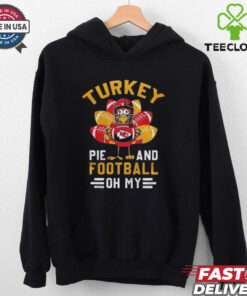 Official Kansas City Chiefs Happy Thanksgiving Turkey Pie And Football Oh My Shirt