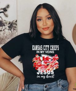 Official Kansas City Chiefs In My Veins Jesus In My Hear Shirt