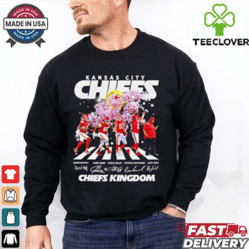 Official Kansas City Chiefs Kingdom Abbey Road peach blossom signature shirt