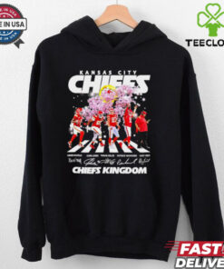 Official Kansas City Chiefs Kingdom Abbey Road peach blossom signature shirt