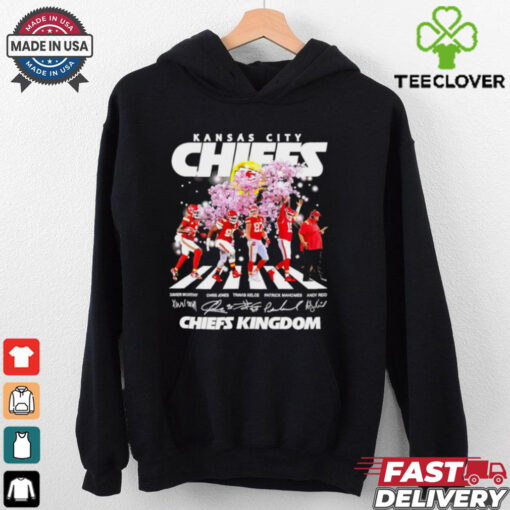 Official Kansas City Chiefs Kingdom Abbey Road peach blossom signature shirt