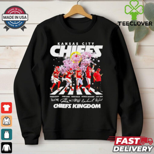Official Kansas City Chiefs Kingdom Abbey Road peach blossom signature shirt