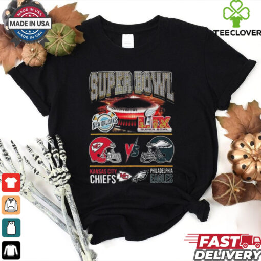 Official Kansas City Chiefs Philadelphia Eagles Super Bowl 59 2025 Shirt