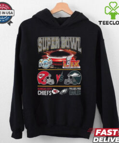 Official Kansas City Chiefs Philadelphia Eagles Super Bowl 59 2025 Shirt