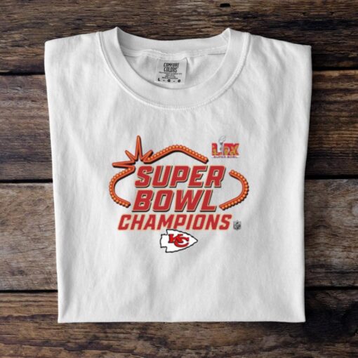 Official Kansas City Chiefs Super Bowl LIX Champions Locker Room Logo Tee