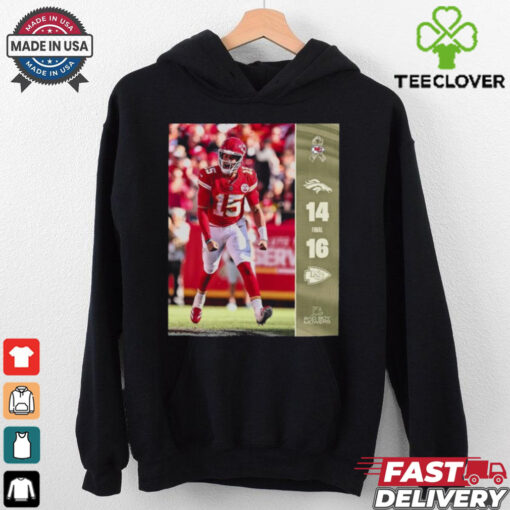 Official Kansas City Chiefs Victory Denver Broncos 16 14 Week 10 2024 AFC West battle score Shirt