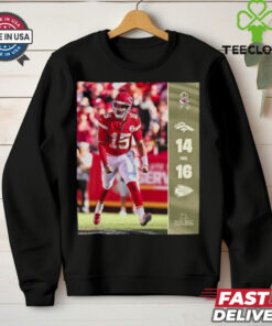 Official Kansas City Chiefs Victory Denver Broncos 16 14 Week 10 2024 AFC West battle score Shirt