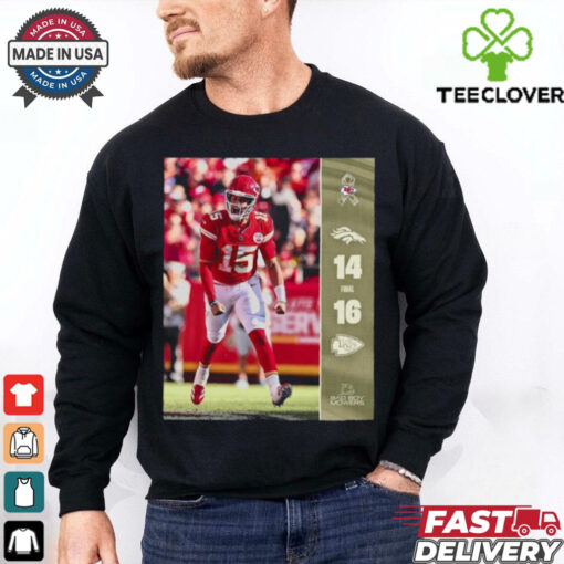 Official Kansas City Chiefs Victory Denver Broncos 16 14 Week 10 2024 AFC West battle score Shirt