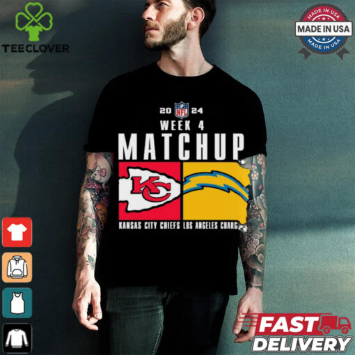 Official Kansas City Chiefs Vs. Los Angeles Charger 2024 Nfl Week 4 Matchup T Shirt