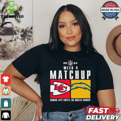 Official Kansas City Chiefs Vs. Los Angeles Charger 2024 Nfl Week 4 Matchup T Shirt