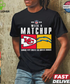 Official Kansas City Chiefs Vs. Los Angeles Charger 2024 Nfl Week 4 Matchup T Shirt