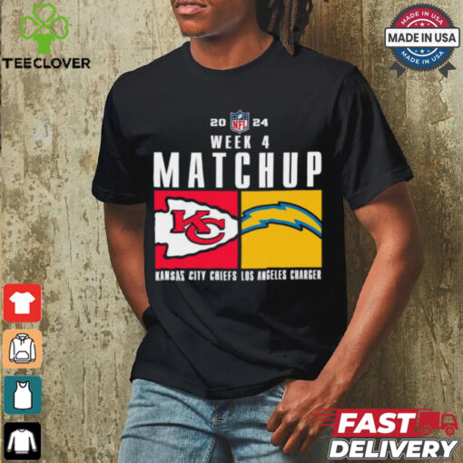 Official Kansas City Chiefs Vs. Los Angeles Charger 2024 Nfl Week 4 Matchup T Shirt