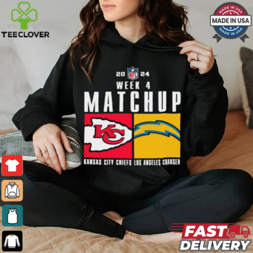 Official Kansas City Chiefs Vs. Los Angeles Charger 2024 Nfl Week 4 Matchup T Shirt