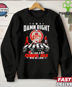 Official Kansas City Chiefs abbey road 65 Seasons damn right I am a Chiefs fan forever signatures Best Selling shirt