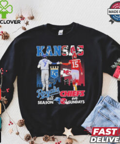 Official Kansas City Royals On Days All Season Kansas City Chiefs On Sundays T Shirt