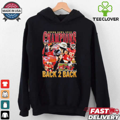 Official Kansas City Super Bowl Lviii Champ Back 2 Back 2024 T Shirt