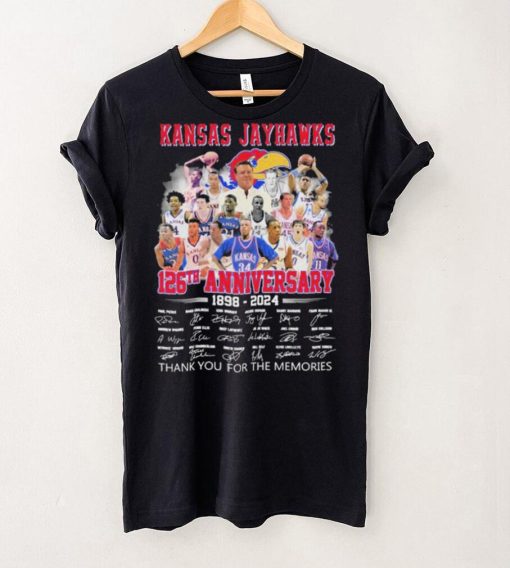 Official Kansas Jayhawks 126th Anniversary 1898 2024 Thank You For The Memories Signatures Shirt