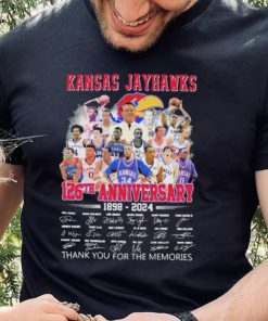 Official Kansas Jayhawks 126th Anniversary 1898 2024 Thank You For The Memories Signatures Shirt