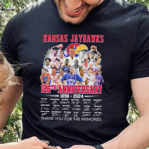 Official Kansas Jayhawks 126th Anniversary 1898 2024 Thank You For The Memories Signatures Shirt