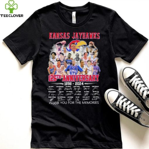 Official Kansas Jayhawks 126th Anniversary 1898 2024 Thank You For The Memories Signatures Shirt