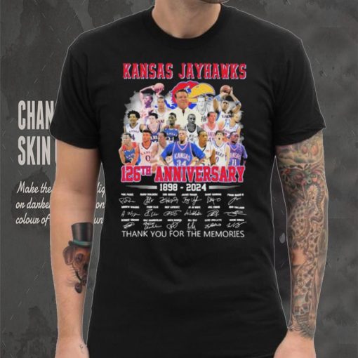 Official Kansas Jayhawks 126th Anniversary 1898 2024 Thank You For The Memories Signatures Shirt