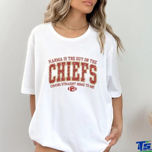 Official Karma Is The Guy On The Chiefs Shirt Chiefs Sweathoodie, sweater, longsleeve, shirt v-neck, t-shirt Karma Is The Guy On The Chiefs Coming Straight Home To Me Travis Kelce Swift hoodie, sweater, longsleeve, shirt v-neck, t-shirt