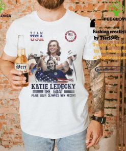 Official Katie Ledecky The Goat Paris 2024 Olympics New Record T Shirt