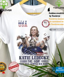 Official Katie Ledecky The Goat Paris 2024 Olympics New Record T Shirt