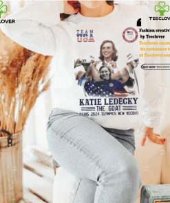 Official Katie Ledecky The Goat Paris 2024 Olympics New Record T Shirt