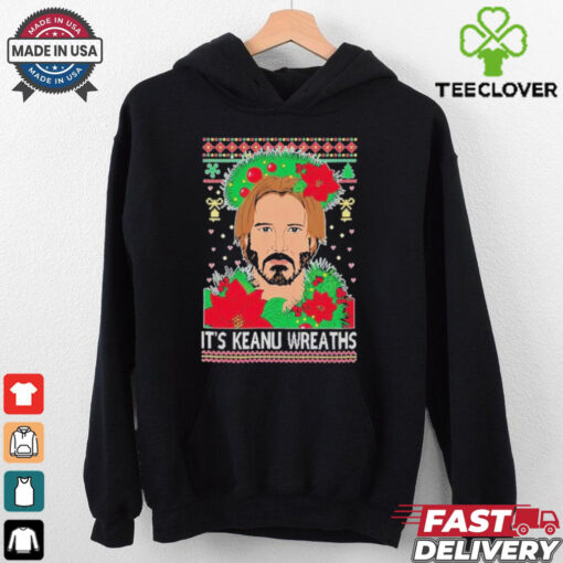 Official Keanu Wreaths Ugly Christmas T Shirt