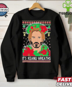Official Keanu Wreaths Ugly Christmas T Shirt