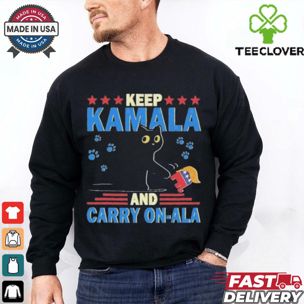 Official Keep Kamala And Carry On A La Cat T shirt Official Keep Kamala And Carry On A La Cat T shirt