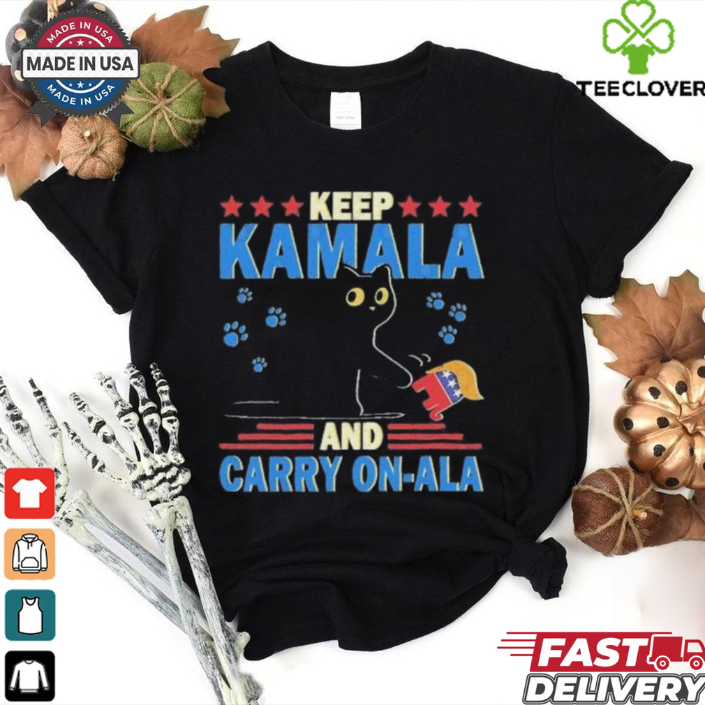 Official Keep Kamala And Carry On A La Cat T shirt Official Keep Kamala And Carry On A La Cat T shirt