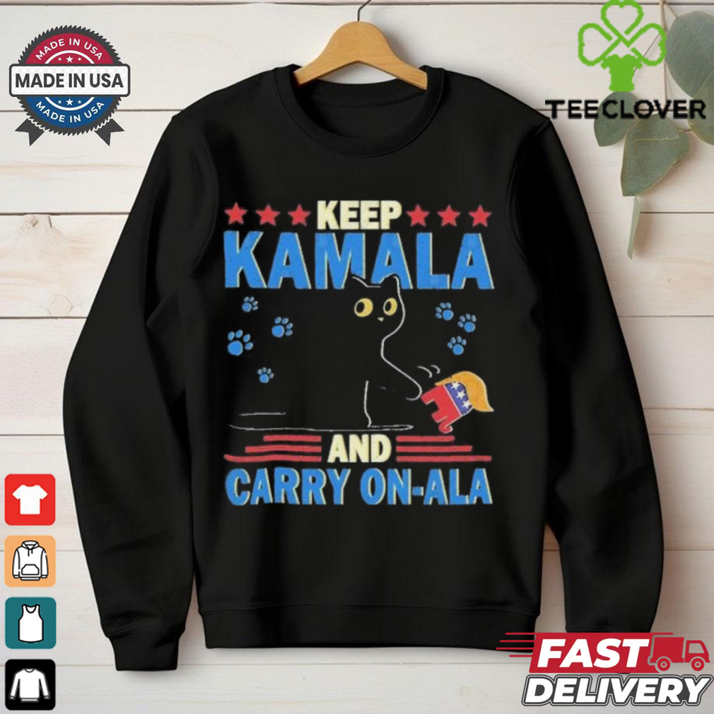 Official Keep Kamala And Carry On A La Cat T shirt Official Keep Kamala And Carry On A La Cat T shirt