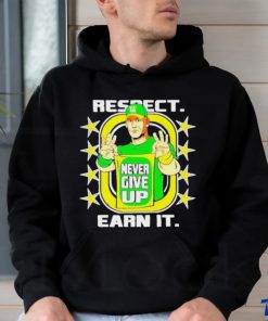 Official Kelly green john cena earn the day respect never give up earn it T shirt