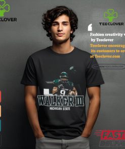 Official Kenneth Walker III Michigan State Spartans Grey Player shirt