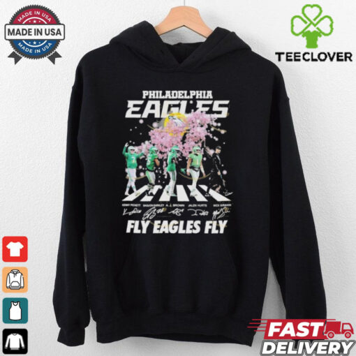 Official Kenny Pickett Saquon Barkley Aj Brown Jalen Hurts Nick Sirianni Philadelphia Eagles Coach Fly Eagles Fly Signatures T Shirts
