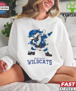 Official Kentucky Wildcats Dabbing Santa Claus Ugly Christmas Light shirt