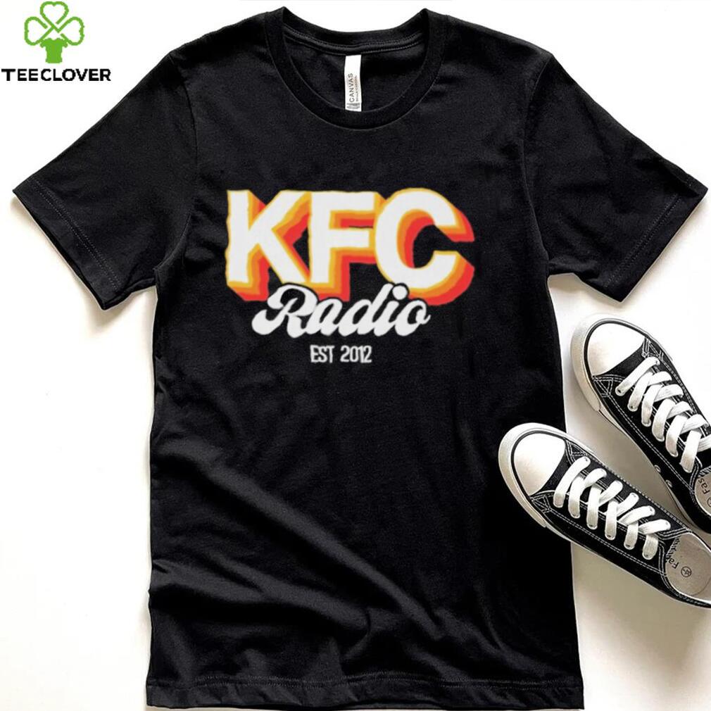 Official Kfc radio est 2012 retro embroidered shirt Official Kfc radio est 2012 retro embroidered shirt