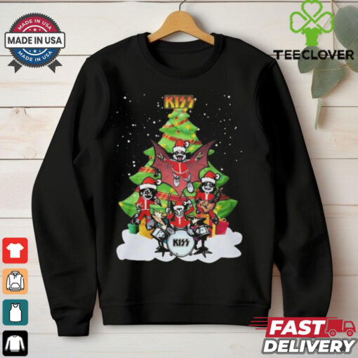 Official Kiss Brand Merry Christmas Tree 2024 Shirt