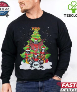 Official Kiss Brand Merry Christmas Tree 2024 Shirt
