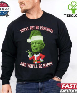 Official Klaus Schwab You’ll Get No Christmas Presents And You’ll Be Happy 2024 Shirt