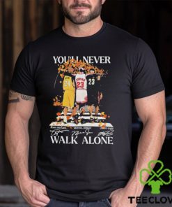 Official Kobe Bryant Jordan And James You’ll Never Walk Alone Signatures 2024 Shirt