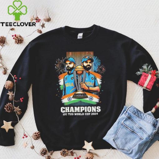 Official Kohli and Sharma Trophy ICC T20 World Cup 2024 Champions hoodie, sweater, longsleeve, shirt v-neck, t-shirt