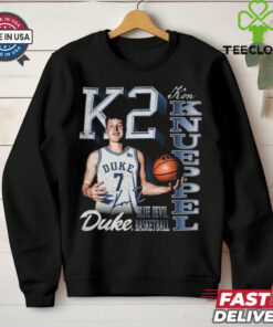 Official Kon Knueppel K2 Duke Blue Devils Basketball 90s Graphic Signature t shirt