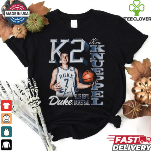 Official Kon Knueppel K2 Duke Blue Devils Basketball 90s Graphic Signature t shirt