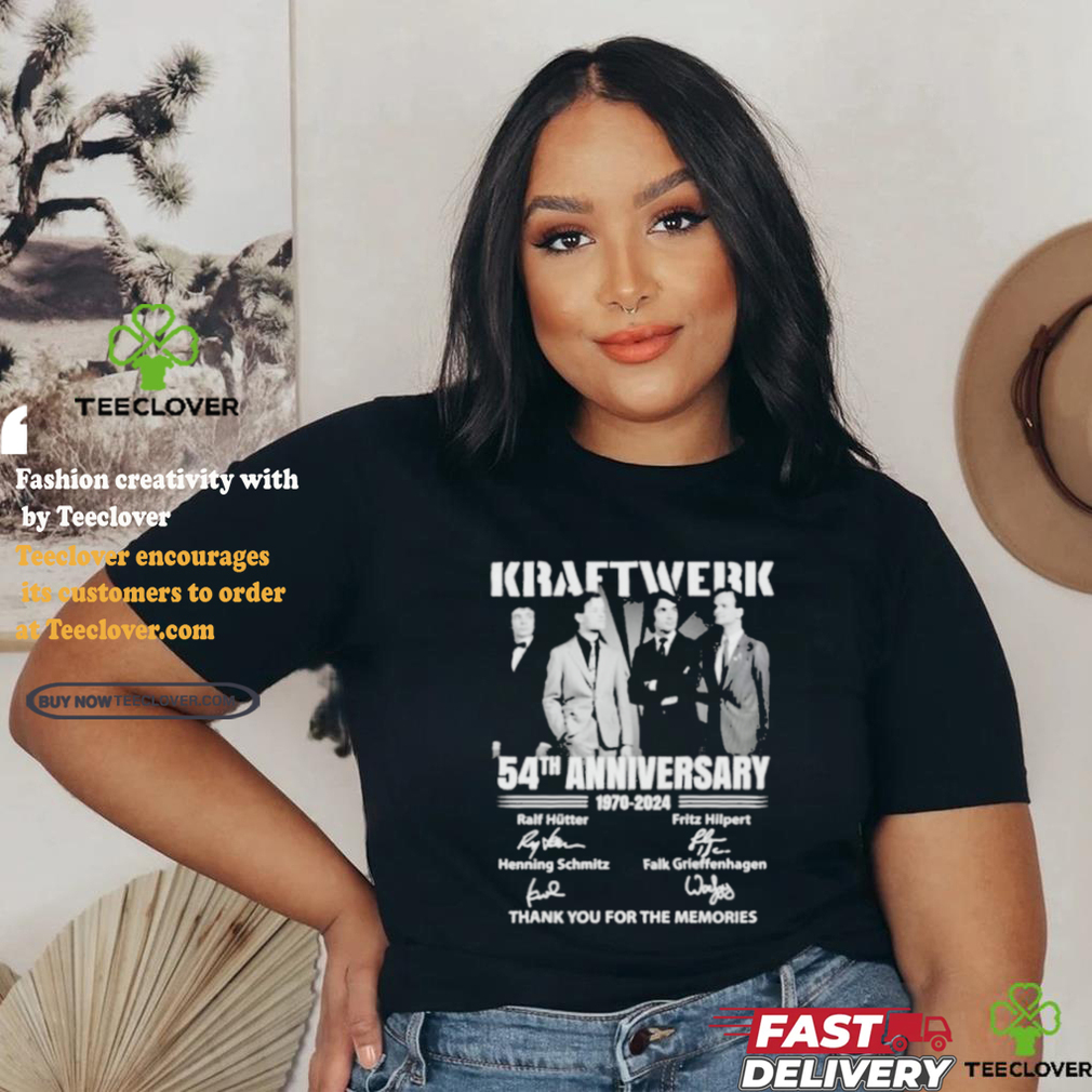 Official Kraftwerk 54th Anniversary 1970 2024 Thank You For The Memories Signature T Shirt Official Kraftwerk 54th Anniversary 1970 2024 Thank You For The Memories Signature T Shirt