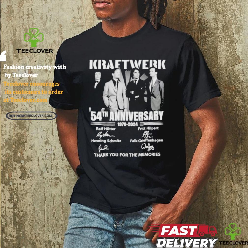 Official Kraftwerk 54th Anniversary 1970 2024 Thank You For The Memories Signature T Shirt Official Kraftwerk 54th Anniversary 1970 2024 Thank You For The Memories Signature T Shirt