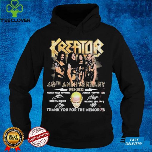 Official Kreator 40th Anniversary thank you for the memories signatures hoodie, sweater, longsleeve, shirt v-neck, t-shirt