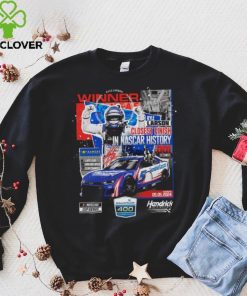Official Kyle larson checkered flag sports black 2024 adventhealth 400 race winner shirt